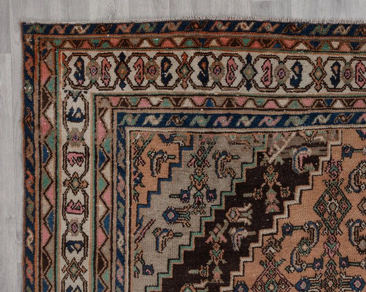 Multicolor Turkish Oushak Rug 6'7" x 10'3" Hand-Knotted | No. VR45811