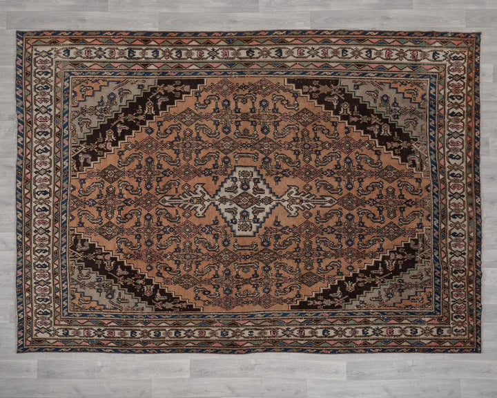 Multicolor Turkish Oushak Rug 6'7" x 10'3" Hand-Knotted | No. VR45811