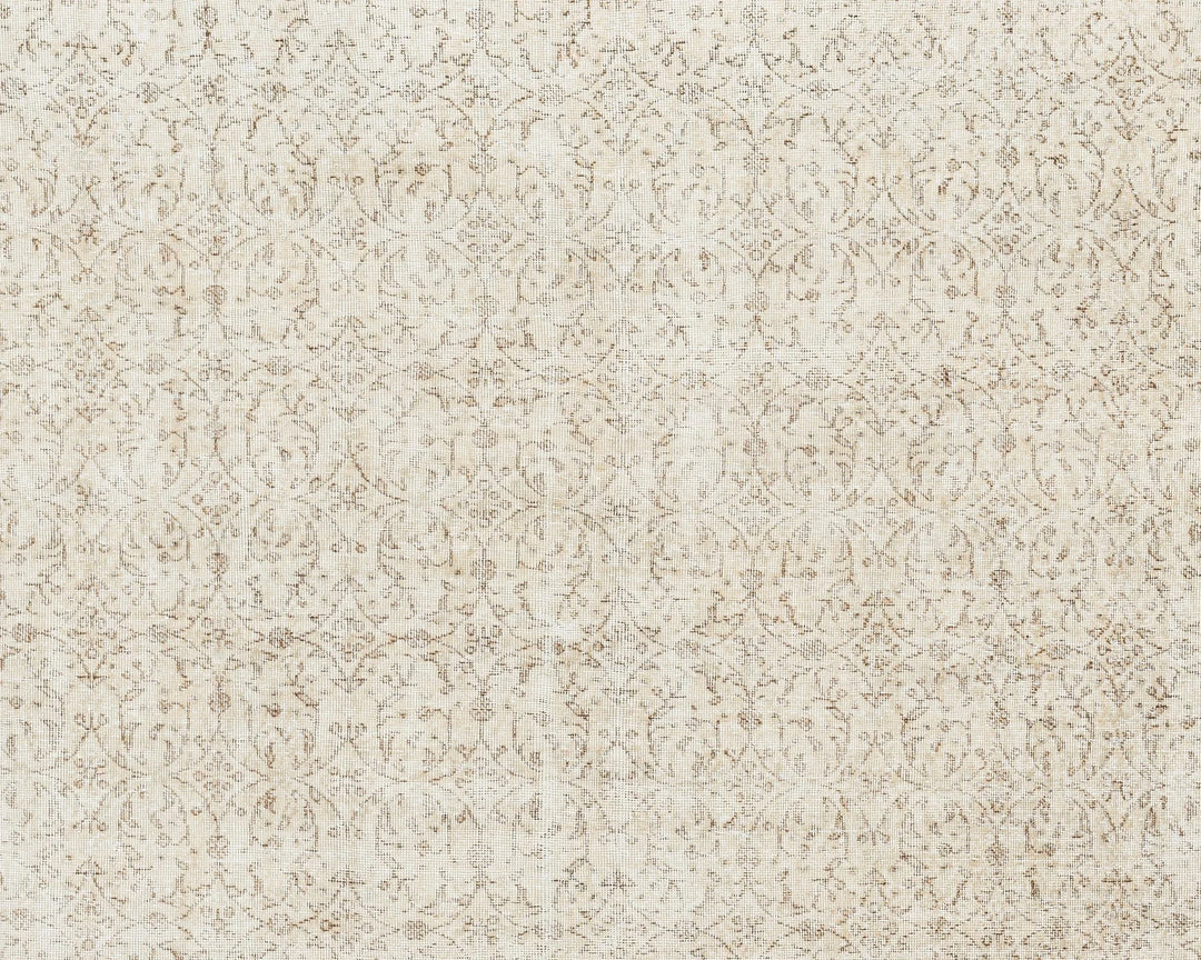 Beige Turkish Oushak Rug 6'1" x 10'2" Hand-Knotted | No. VR45859