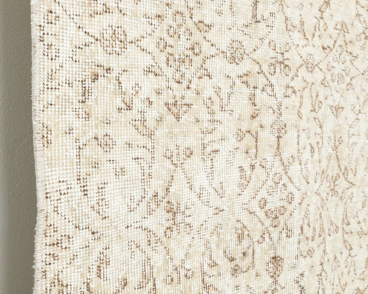 Beige Turkish Oushak Rug 6'1" x 10'2" Hand-Knotted | No. VR45859