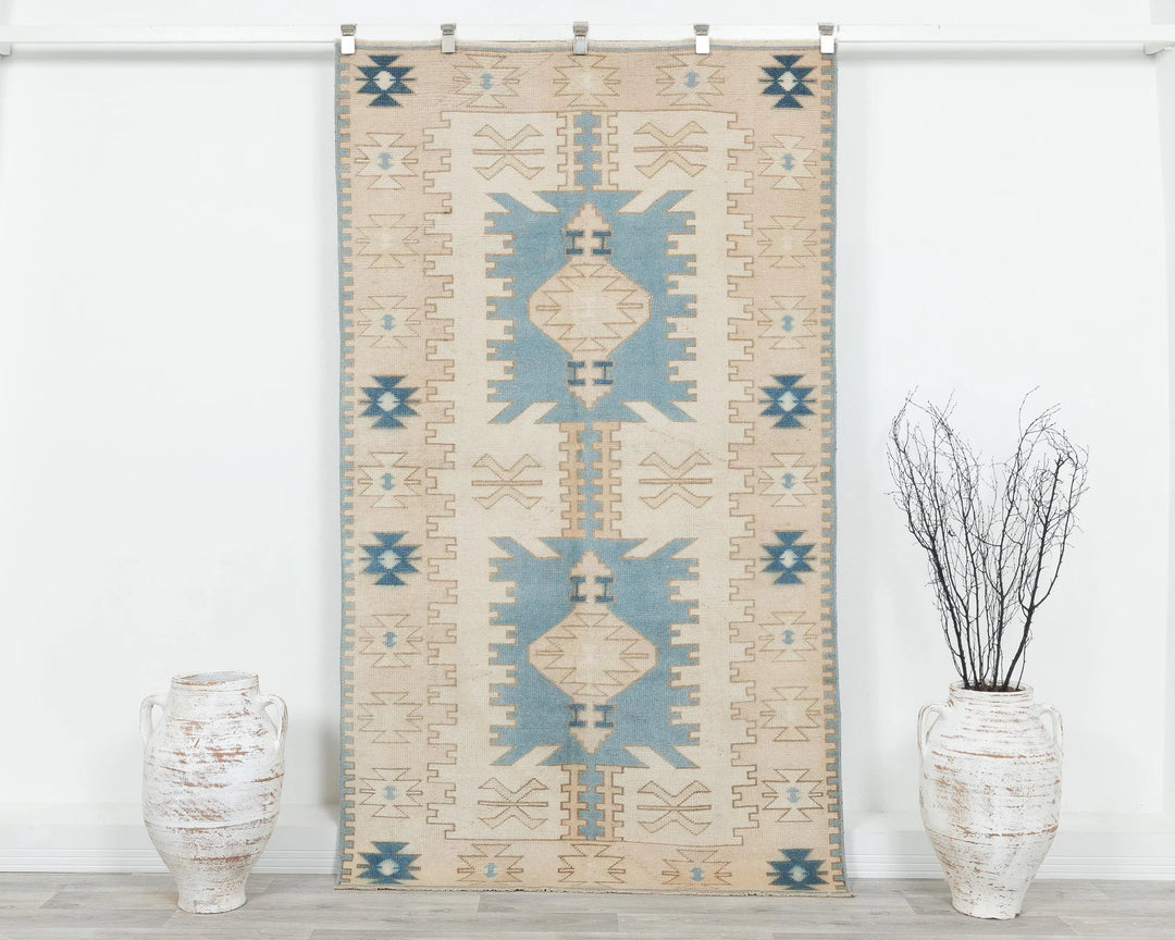Blue Oushak Rug 4' 1" x 6' 11" | No. VR45936