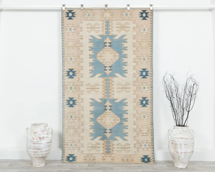 Blue Oushak Rug 4' 1" x 6' 11" | No. VR45936