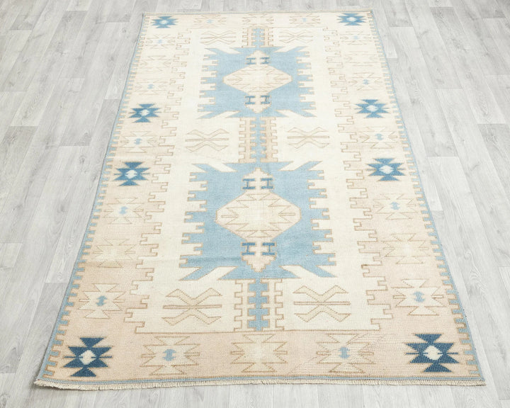 Blue Oushak Rug 4' 1" x 6' 11" | No. VR45936