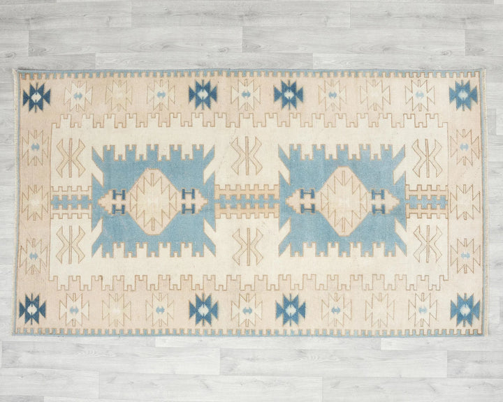 Blue Oushak Rug 4' 1" x 6' 11" | No. VR45936