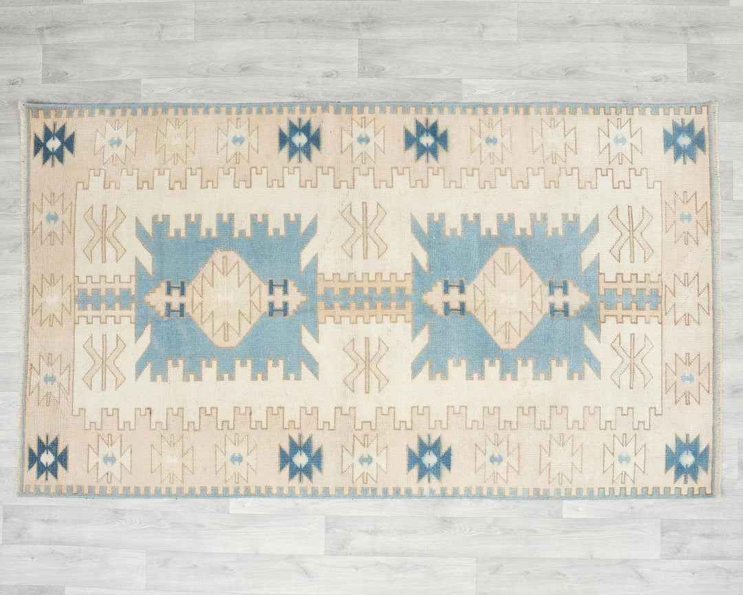 Blue Oushak Rug 4' 1" x 6' 11" | No. VR45936