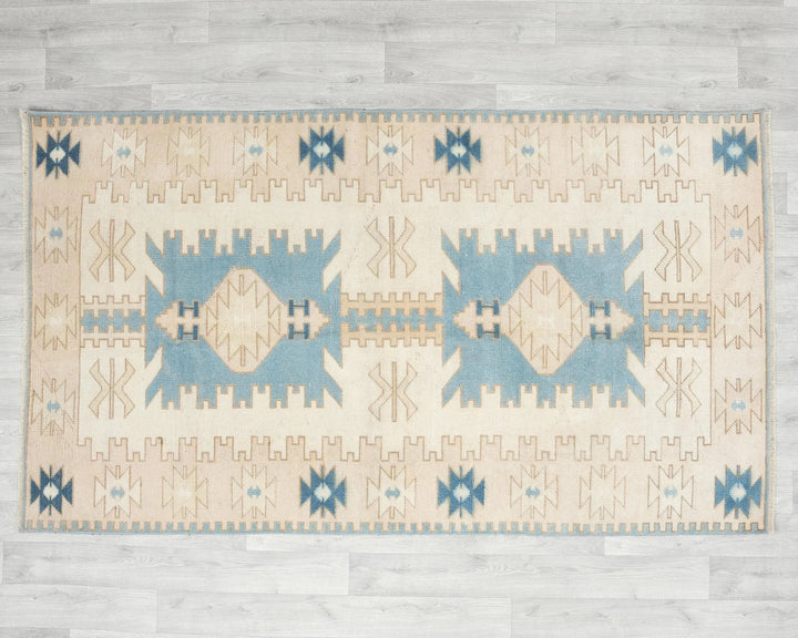 Blue Oushak Rug 4' 1" x 6' 11" | No. VR45936