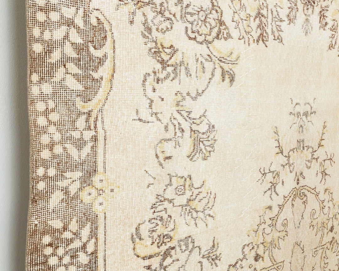 Beige Turkish Oushak Rug 9' 11" x 6' 8" Hand-Knotted | No. VR45967