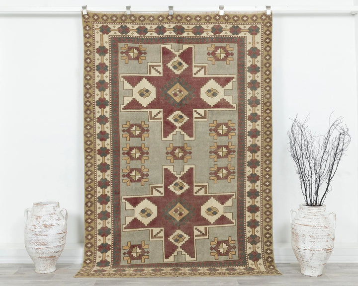 Multicolor Turkish Oushak Rug 5' x 7' 6" Hand-Knotted | No. VR45985