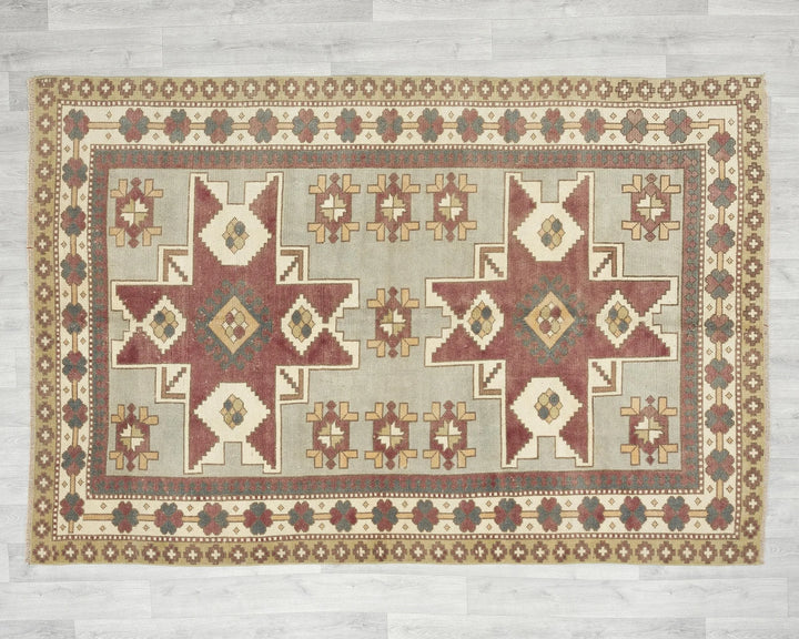 Multicolor Turkish Oushak Rug 5' x 7' 6" Hand-Knotted | No. VR45985