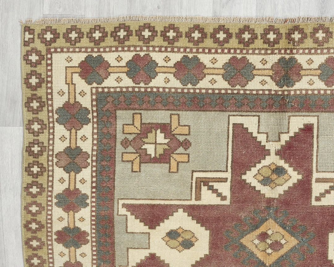 Multicolor Turkish Oushak Rug 5' x 7' 6" Hand-Knotted | No. VR45985