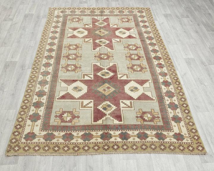 Multicolor Turkish Oushak Rug 5' x 7' 6" Hand-Knotted | No. VR45985