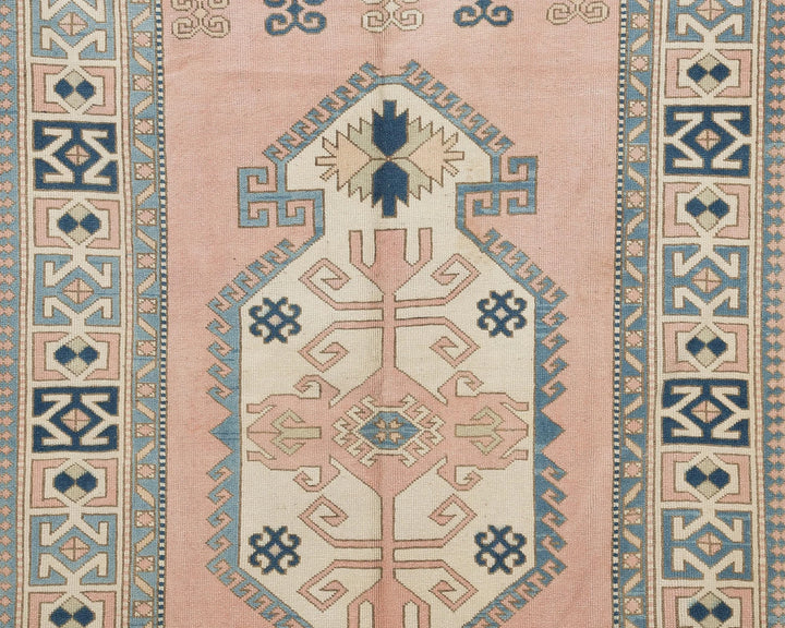 Pink Turkish Oushak Rug 5' 7" x 8' 2" Hand-Knotted view