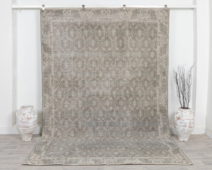 Multicolor Turkish Oushak Rug 6' 11" x 9' 10" Hand-Knotted | No. VR46384