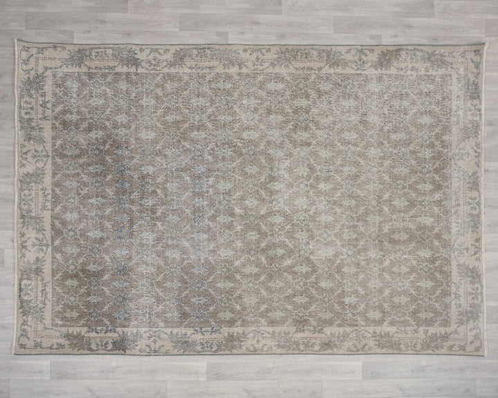 Multicolor Turkish Oushak Rug 6' 11" x 9' 10" Hand-Knotted | No. VR46384