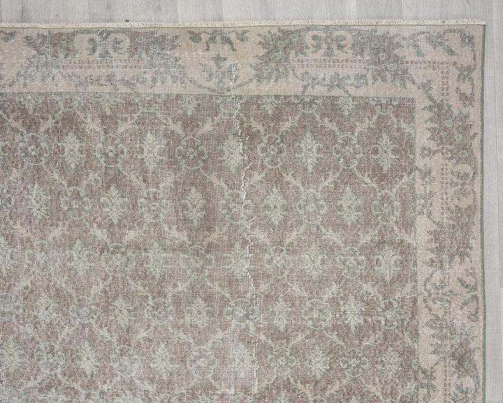 Multicolor Turkish Oushak Rug 6' 11" x 9' 10" Hand-Knotted | No. VR46384