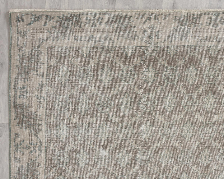 Multicolor Turkish Oushak Rug 6' 11" x 9' 10" Hand-Knotted | No. VR46384
