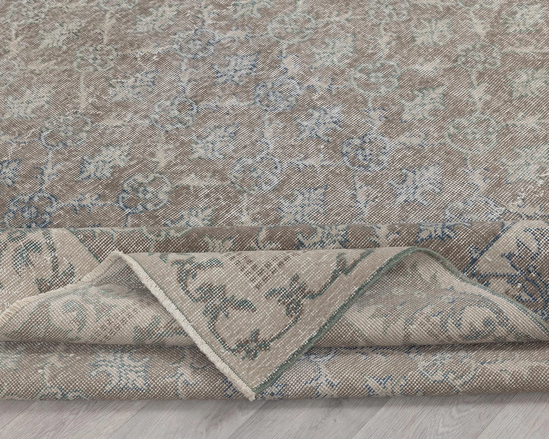 Multicolor Turkish Oushak Rug 6' 11" x 9' 10" Hand-Knotted | No. VR46384
