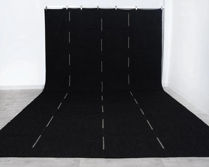Brown Turkish Kilim Rug 12' x 14' 10" Flat-Weave | No. VR46388