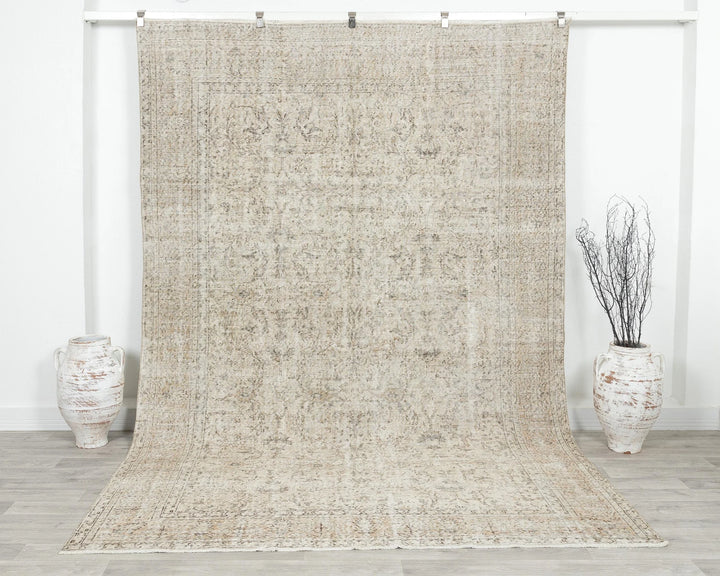 Multicolor Turkish Oushak Rug 7' 1" x 10' 4" Hand-Knotted | No. VR46417