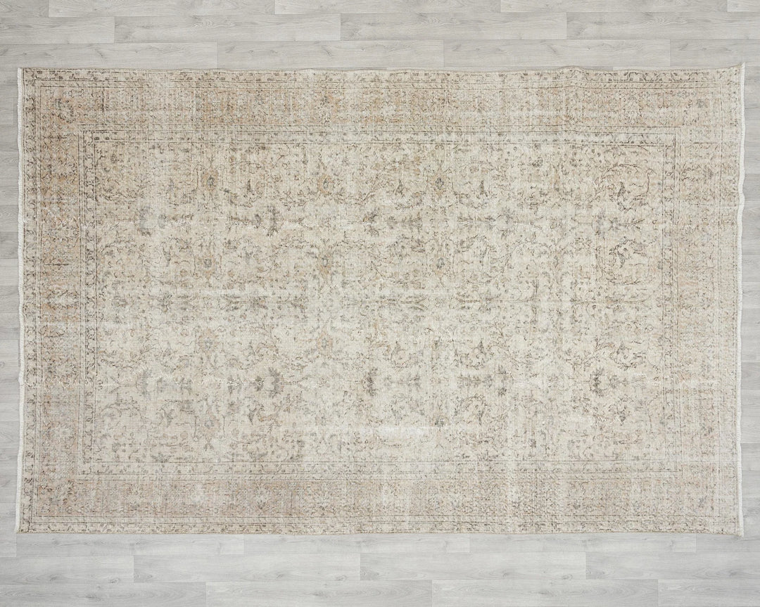 Multicolor Turkish Oushak Rug 7' 1" x 10' 4" Hand-Knotted | No. VR46417