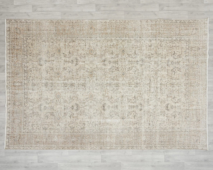 Multicolor Turkish Oushak Rug 7' 1" x 10' 4" Hand-Knotted | No. VR46417