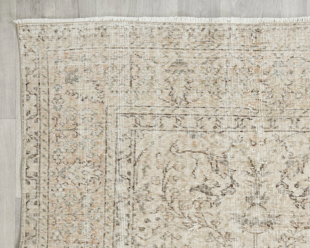 Multicolor Turkish Oushak Rug 7' 1" x 10' 4" Hand-Knotted | No. VR46417
