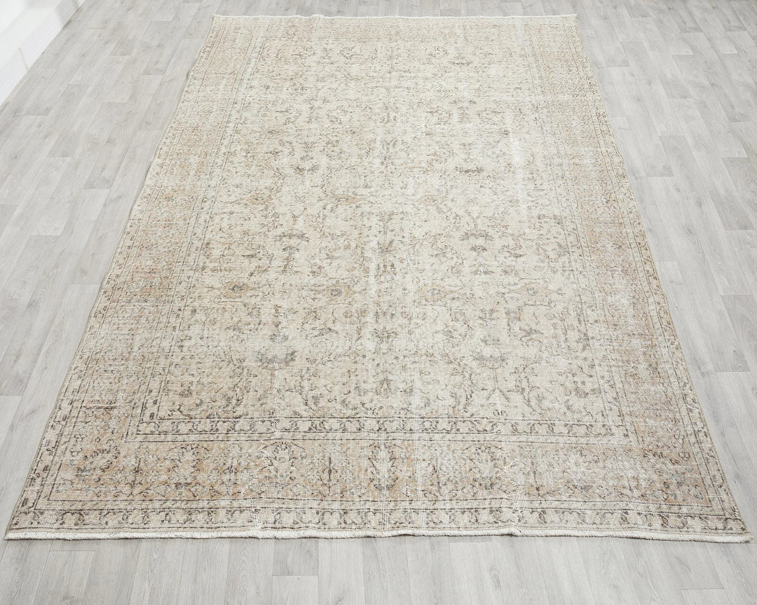 Multicolor Turkish Oushak Rug 7' 1" x 10' 4" Hand-Knotted | No. VR46417