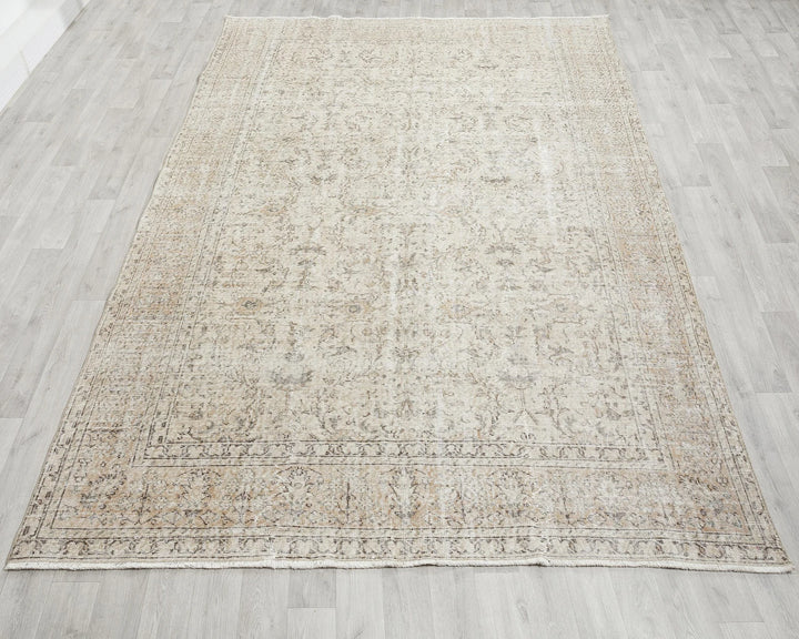 Multicolor Turkish Oushak Rug 7' 1" x 10' 4" Hand-Knotted | No. VR46417