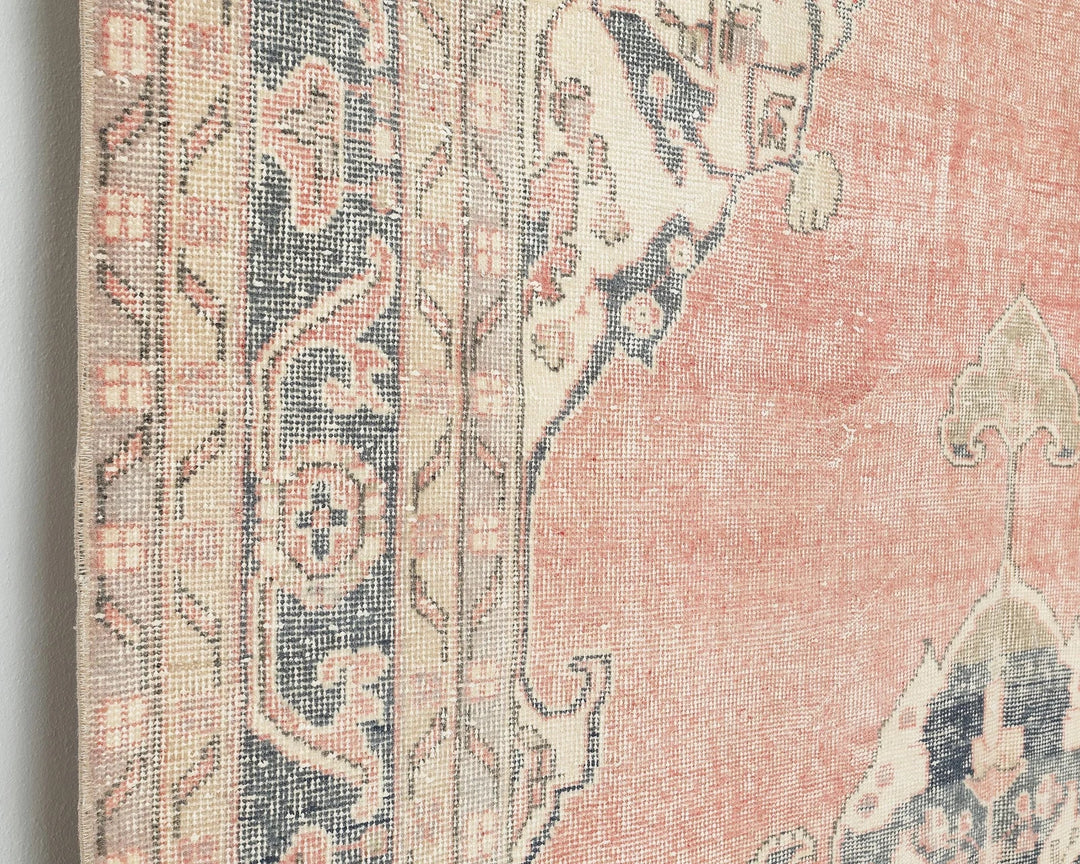Pink Turkish Oushak Rug 10' 6" x 6' 4" Hand-Knotted | No. VR46451