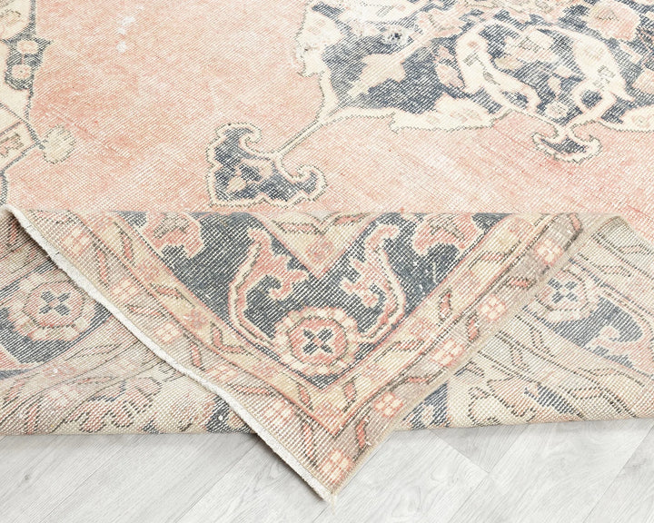 Pink Turkish Oushak Rug 10' 6" x 6' 4" Hand-Knotted | No. VR46451