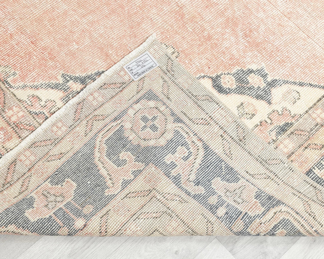 Pink Turkish Oushak Rug 10' 6" x 6' 4" Hand-Knotted | No. VR46451