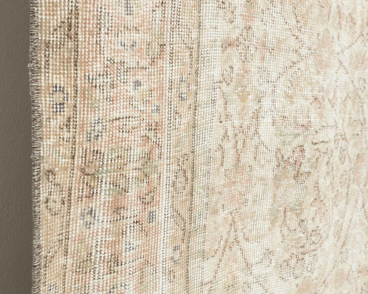 Beige Turkish Oushak Rug 7' 1" x 10' Hand-Knotted | No. VR46484