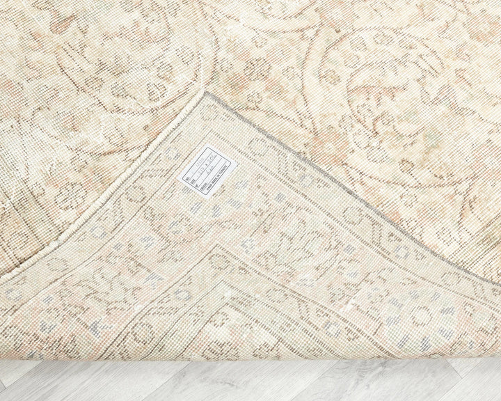 Beige Turkish Oushak Rug 7' 1" x 10' Hand-Knotted | No. VR46484