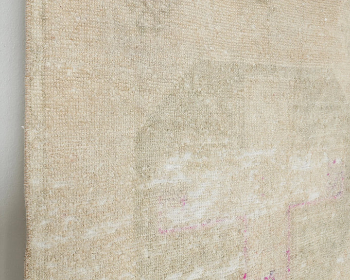 Beige Turkish Oushak Rug 2'7" x 8'6" Hand-Knotted | No. VR46513