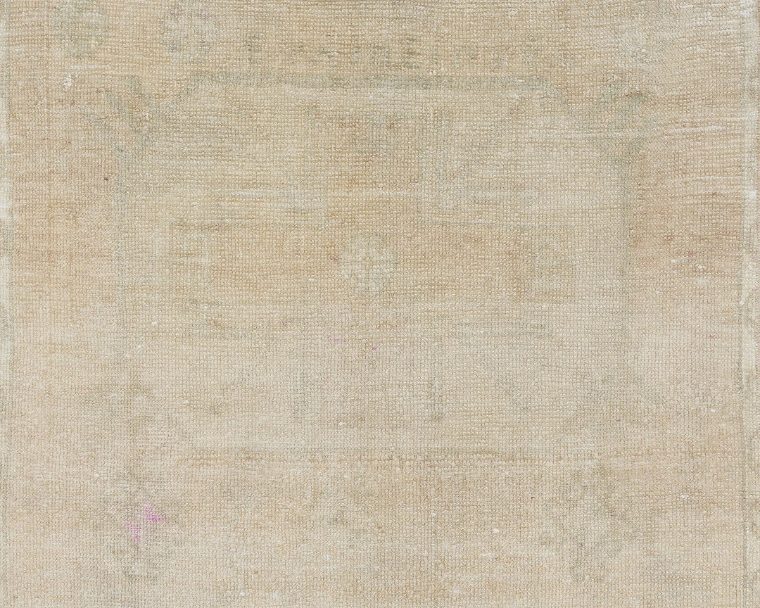 Beige Turkish Oushak Rug 2'7" x 8'6" Hand-Knotted | No. VR46513