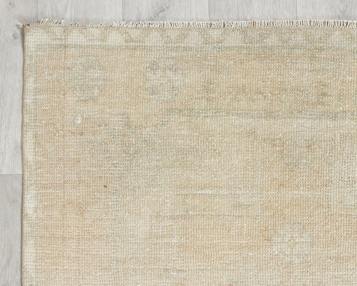Beige Turkish Oushak Rug 2'7" x 8'6" Hand-Knotted | No. VR46513