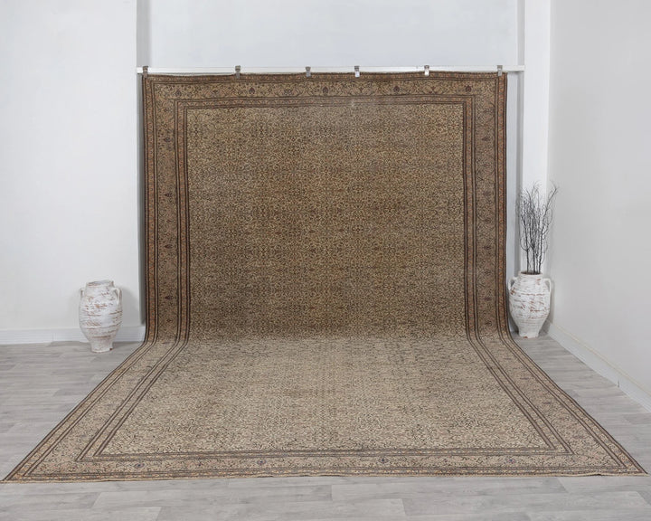 Multicolor Turkish Oushak Rug 9'6" x 13'5" Hand-Knotted | No. VR46524