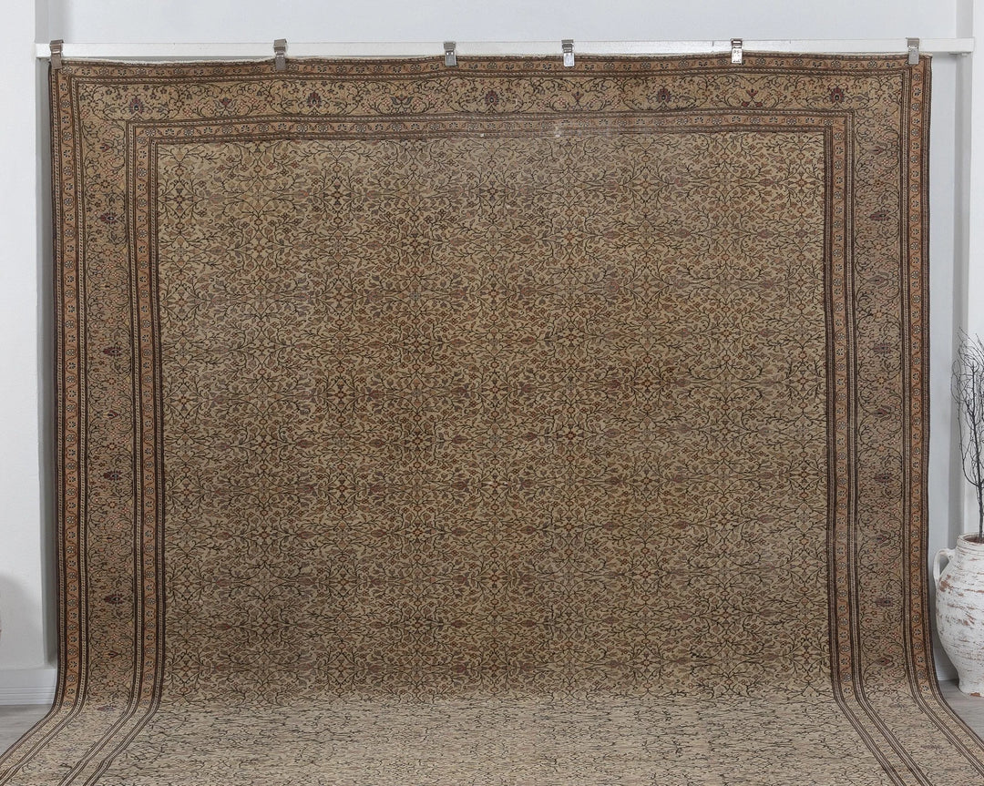 Multicolor Turkish Oushak Rug 9'6" x 13'5" Hand-Knotted | No. VR46524
