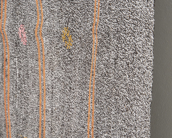 Gray Turkish Kilim Rug 5' 7" x 9' 2" Flat-Weave | No. VR46693