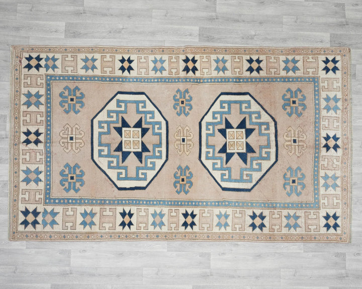 Multicolor Turkish Oushak Rug 4'11" x 8'2" Hand-Knotted view 10
