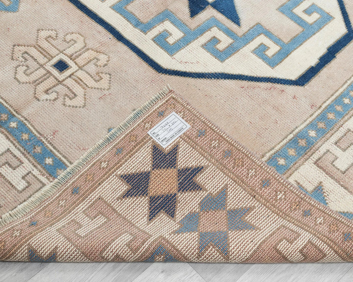 Multicolor Turkish Oushak Rug 4'11" x 8'2" Hand-Knotted reverse