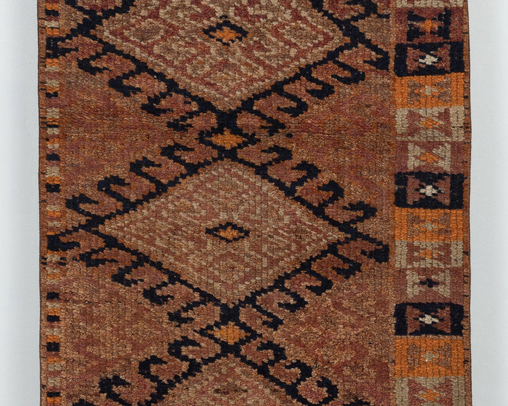 Rust Turkish Oushak Rug 3' x 10' Hand-Knotted | No. VR46718