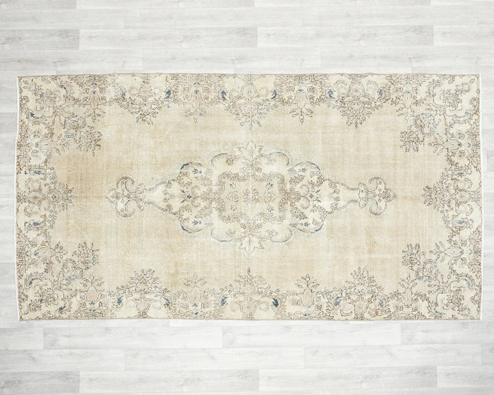 Multicolor Turkish Oushak Rug 4' 8" x 8' 6" Hand-Knotted | No. VR46765