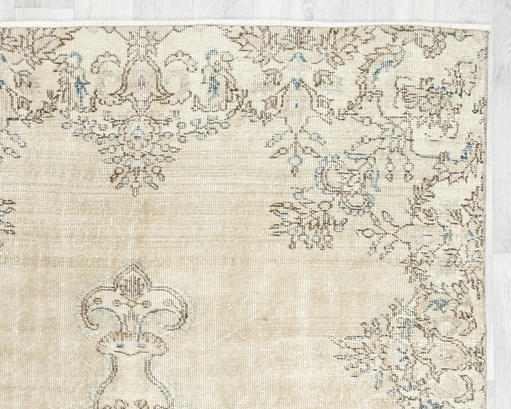 Multicolor Turkish Oushak Rug 4' 8" x 8' 6" Hand-Knotted | No. VR46765