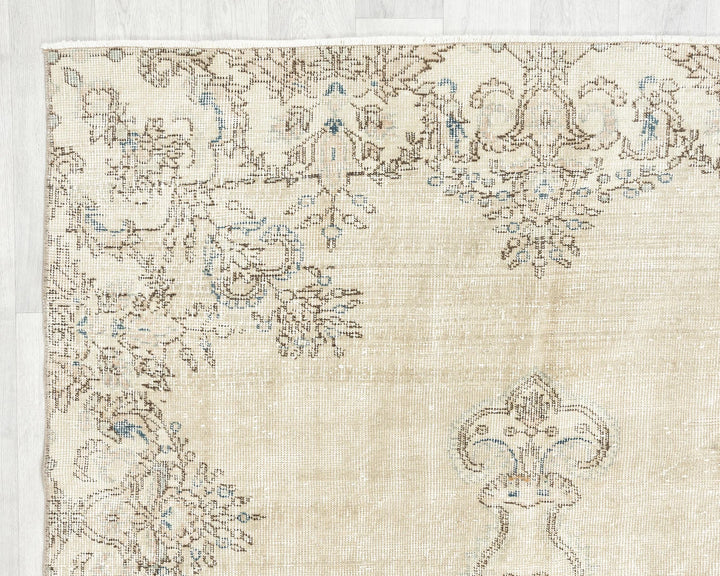 Multicolor Turkish Oushak Rug 4' 8" x 8' 6" Hand-Knotted | No. VR46765