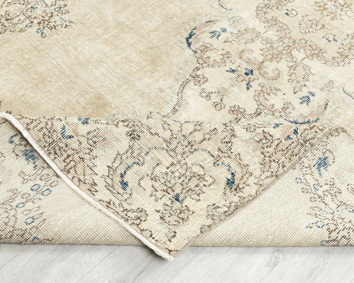 Multicolor Turkish Oushak Rug 4' 8" x 8' 6" Hand-Knotted | No. VR46765