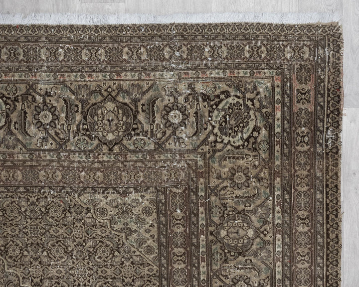 Brown Oushak Rug 8' 6" x 11' 2" | No. VR46881
