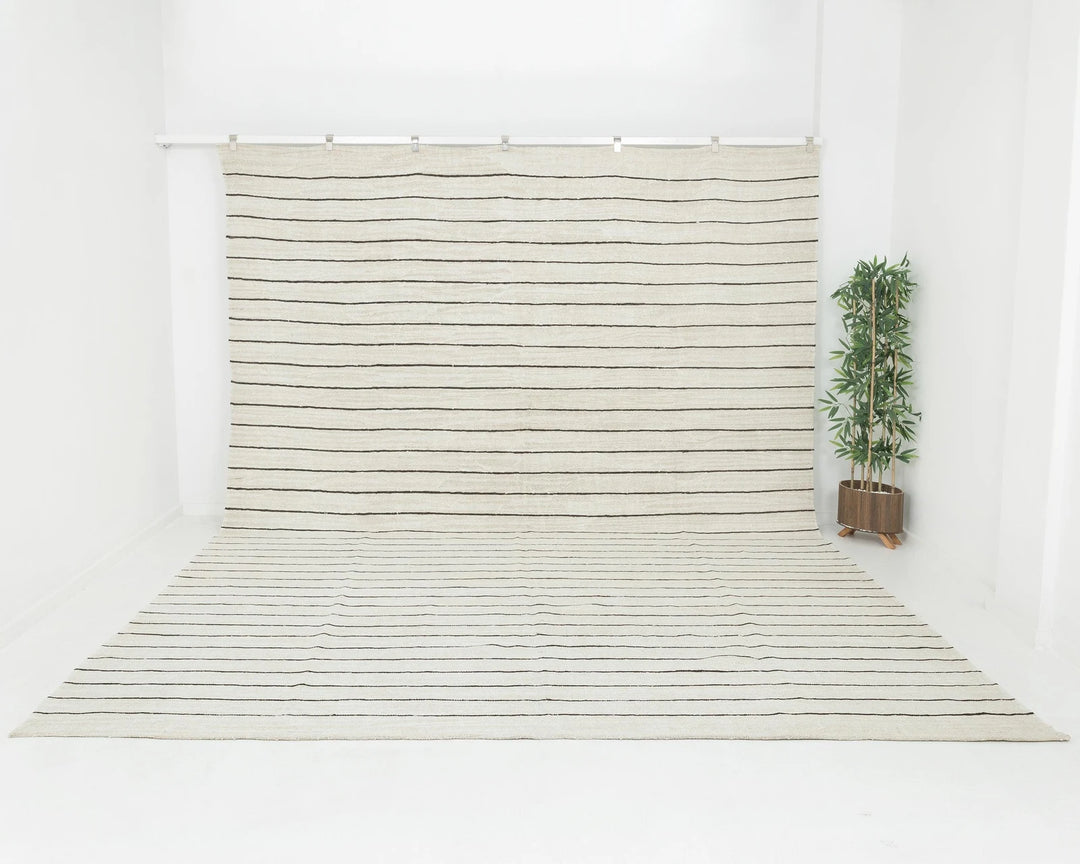 Black Kilim Rug 10' 4" x 13' 8" | No. VR46889