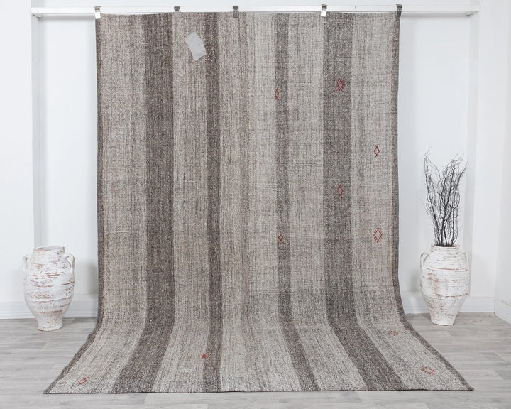 Gray Kilim Rug 9' x 10' 2" | No. VR47124