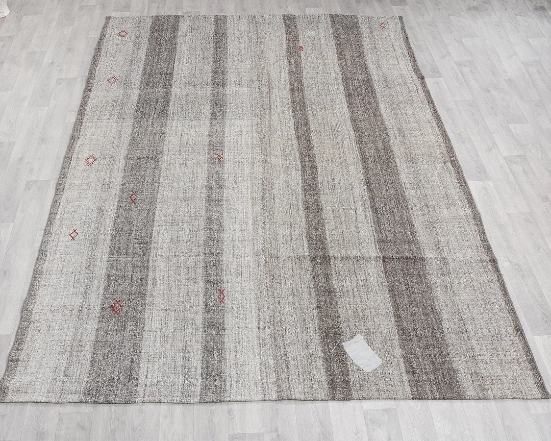 Gray Kilim Rug 9' x 10' 2" | No. VR47124